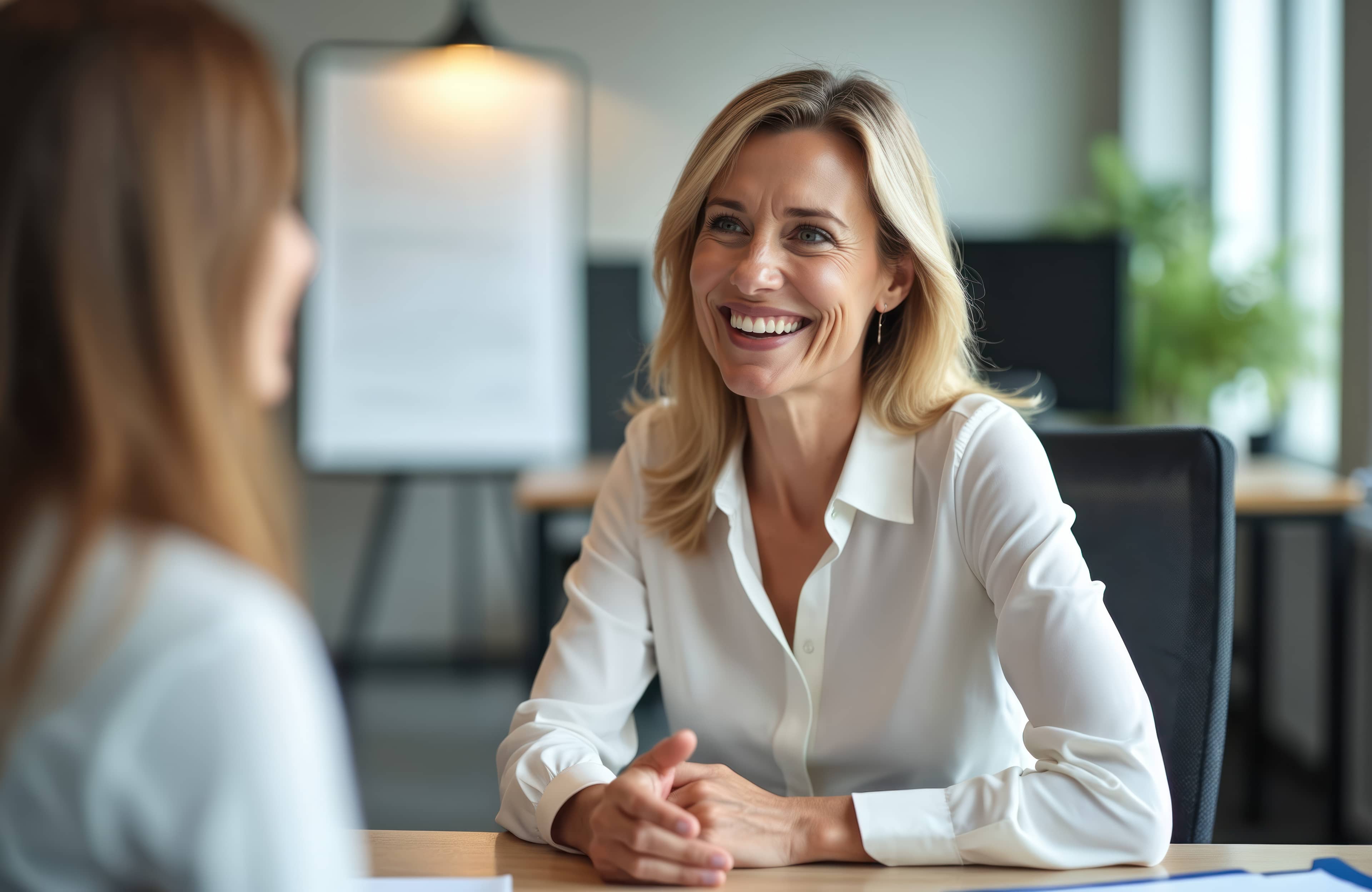 A Person in a meeting at a bank