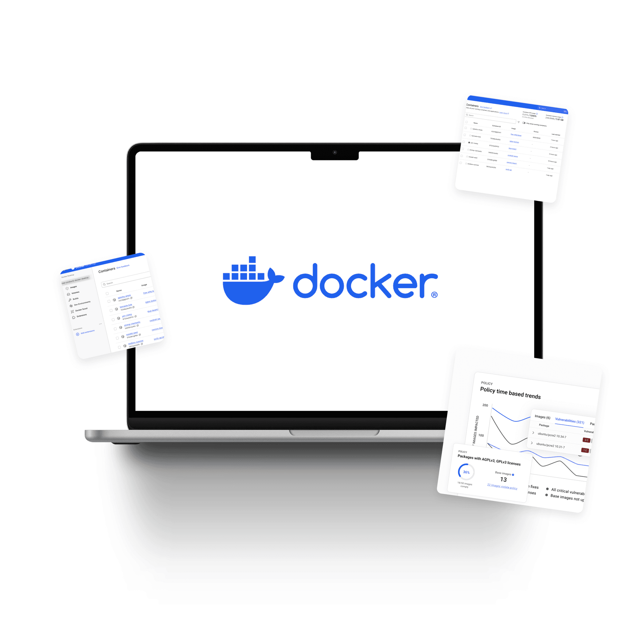 Docker logo on macbook