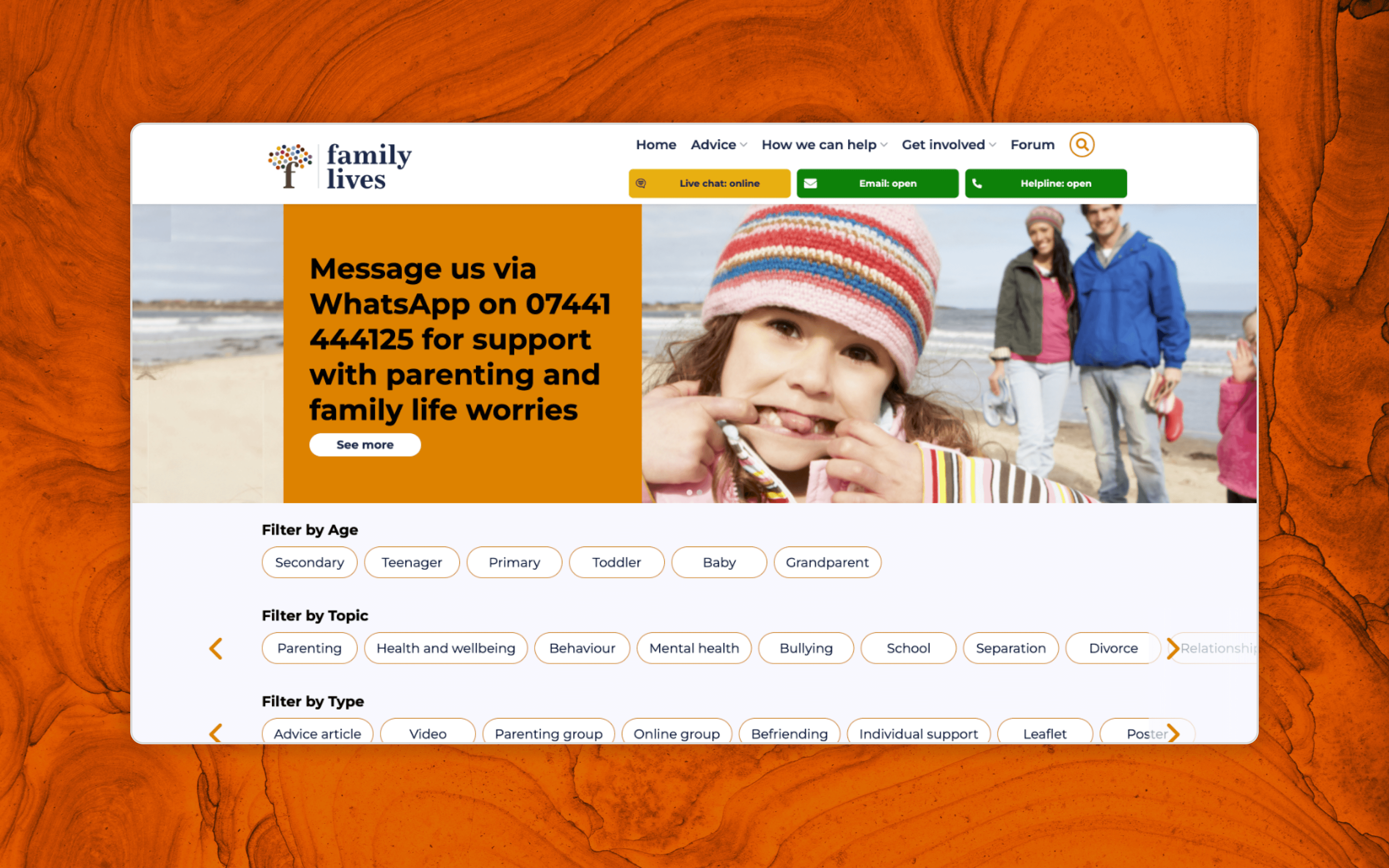 Family Lives Hero banner