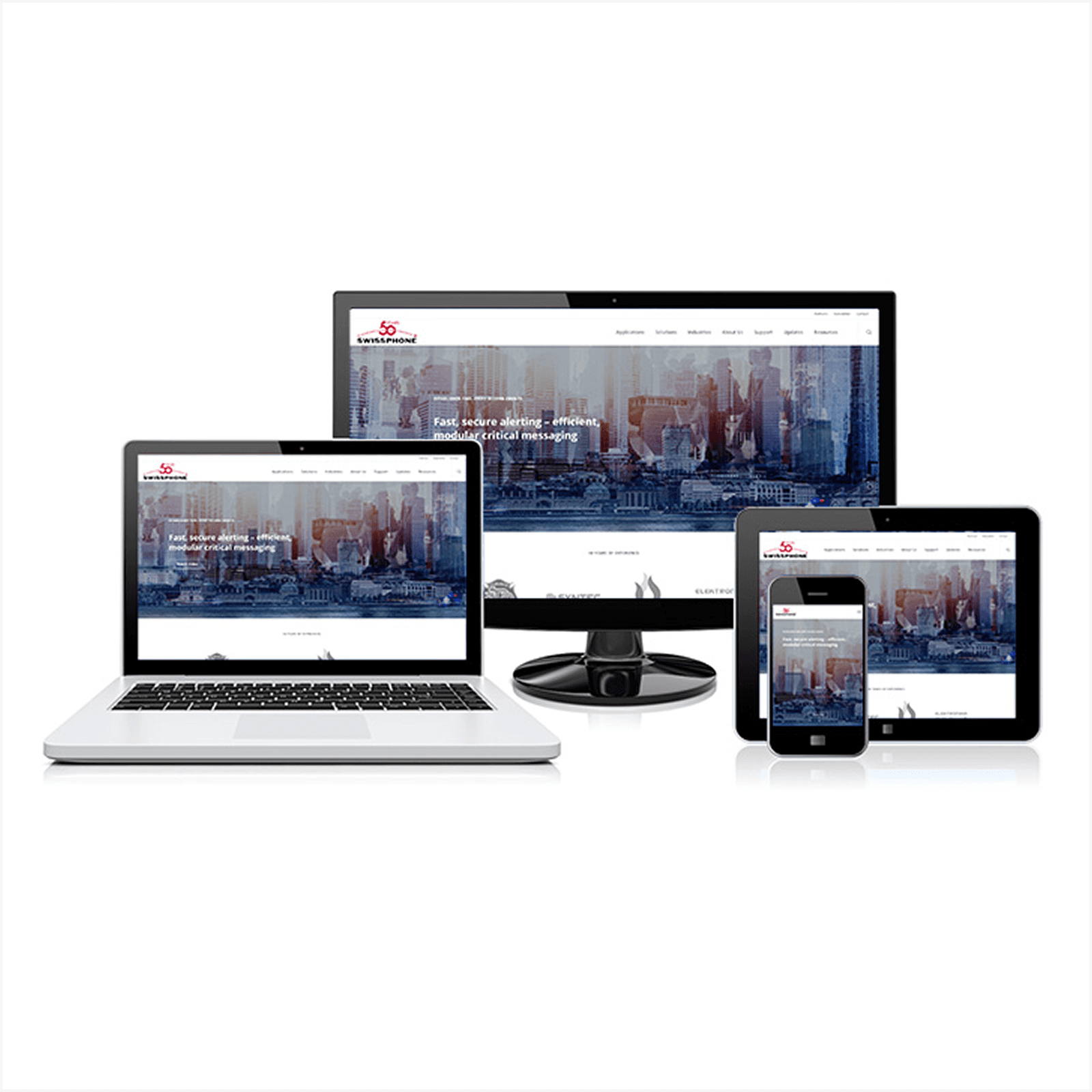 Swissphone website on desktop