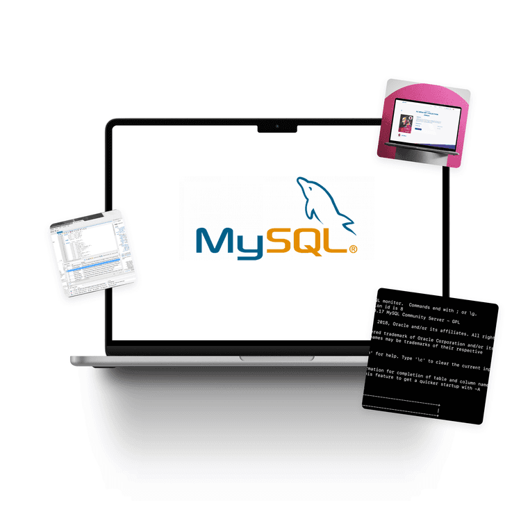 Mysql logo on macbook