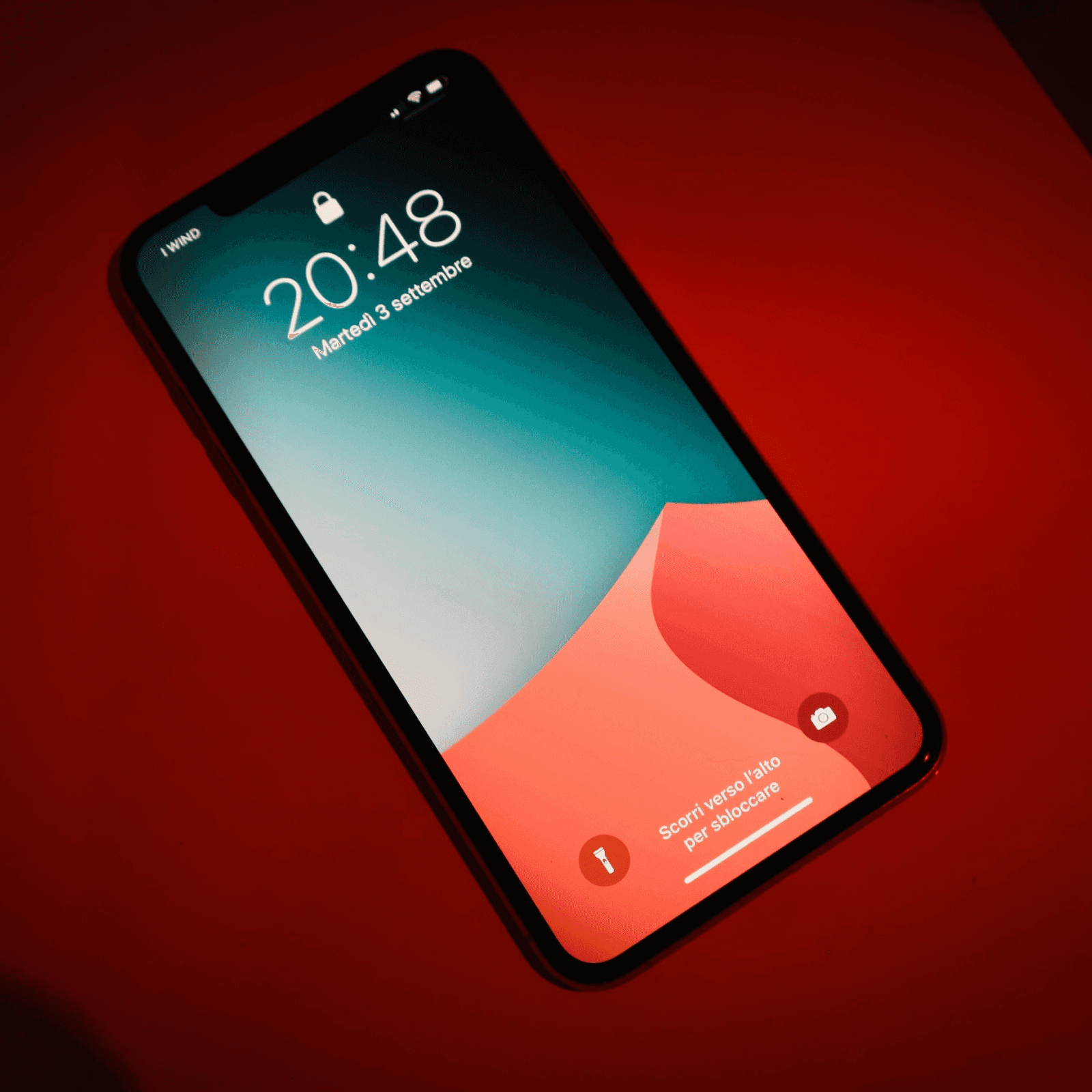 Mobile phone on a table