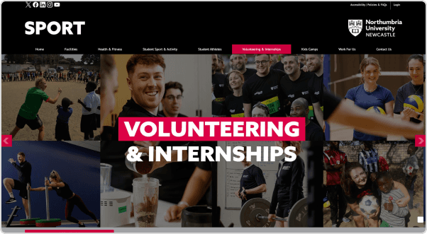 Northumbria Sport Website 4