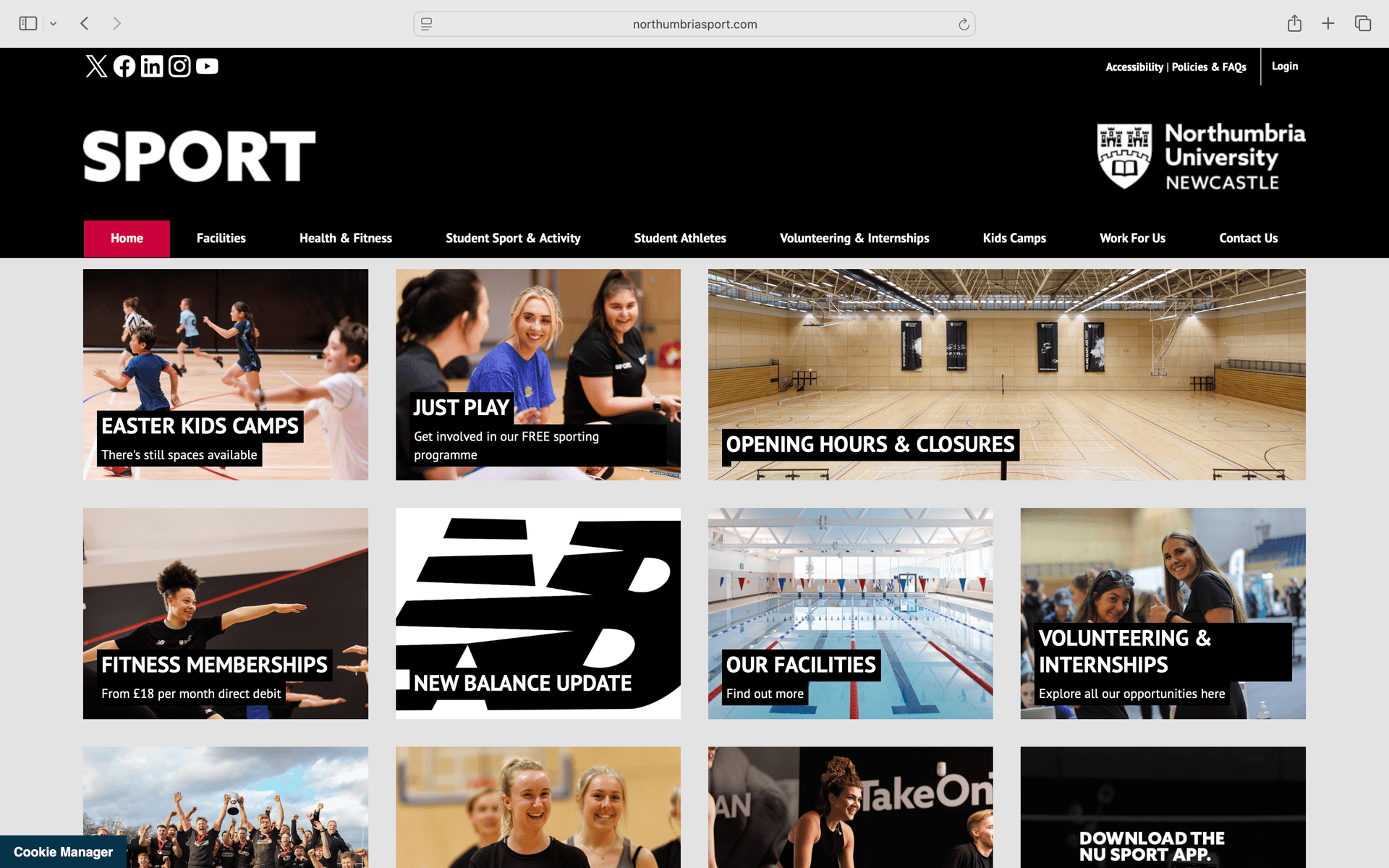 Northumbria Sport Website 5