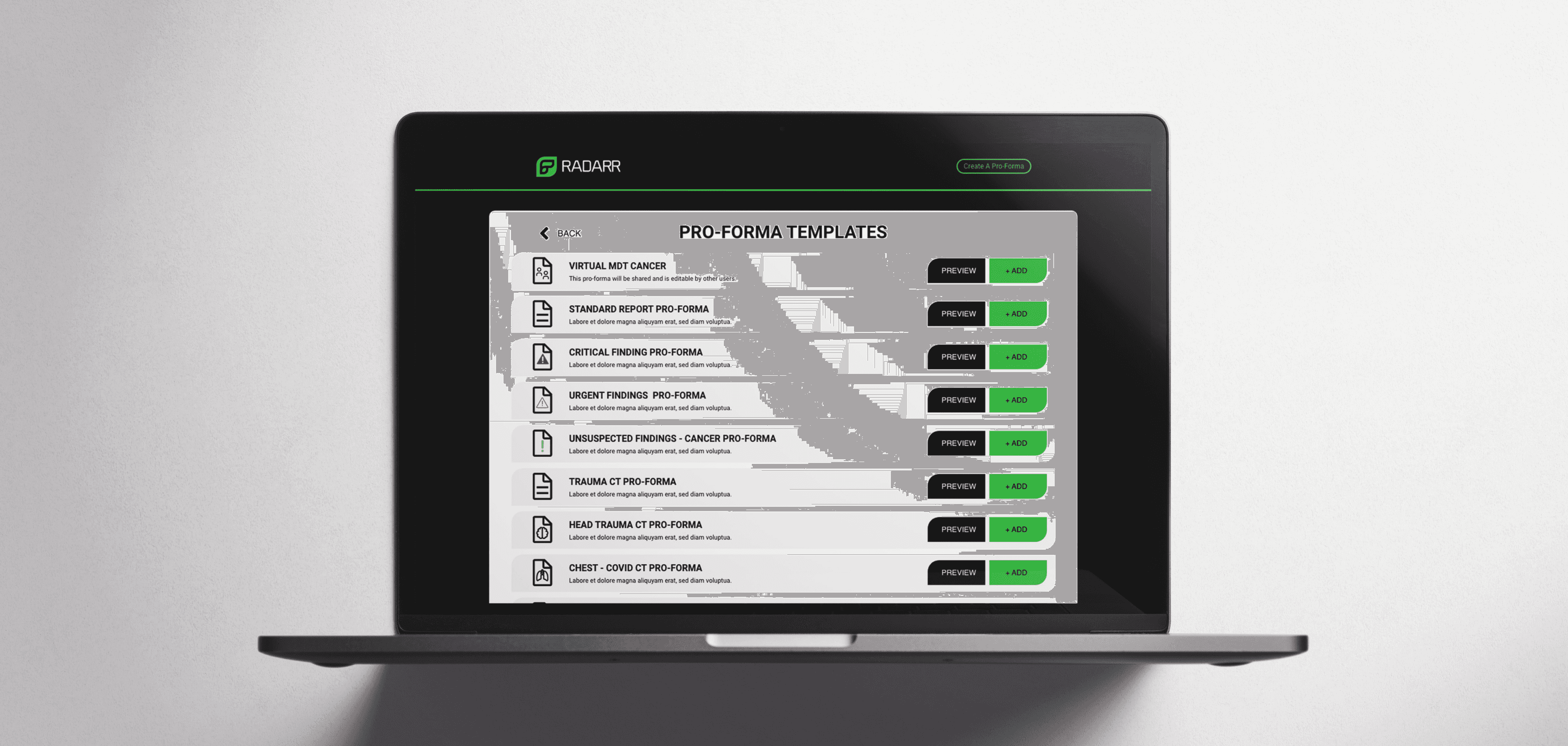 Radarr programme on a laptop