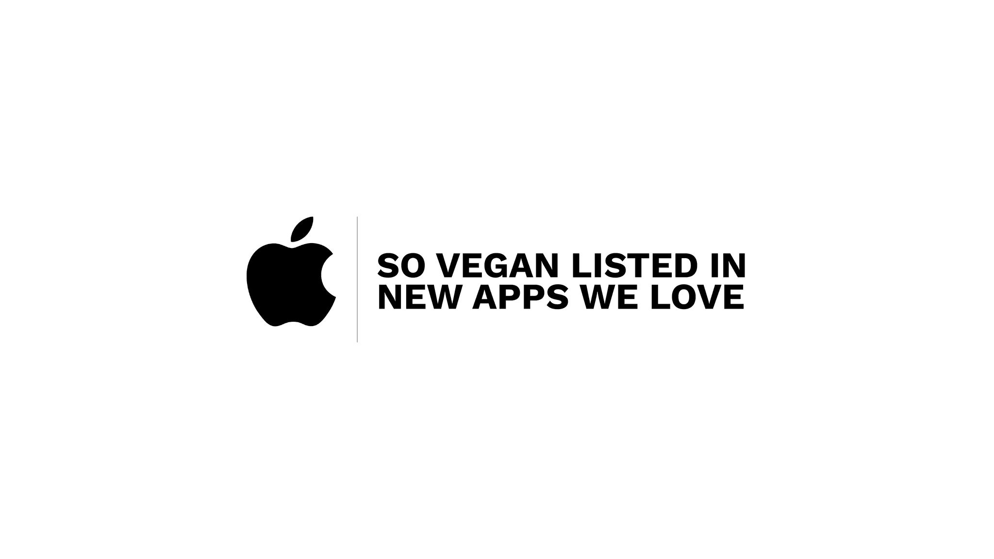 Apple logo with new apps we love text