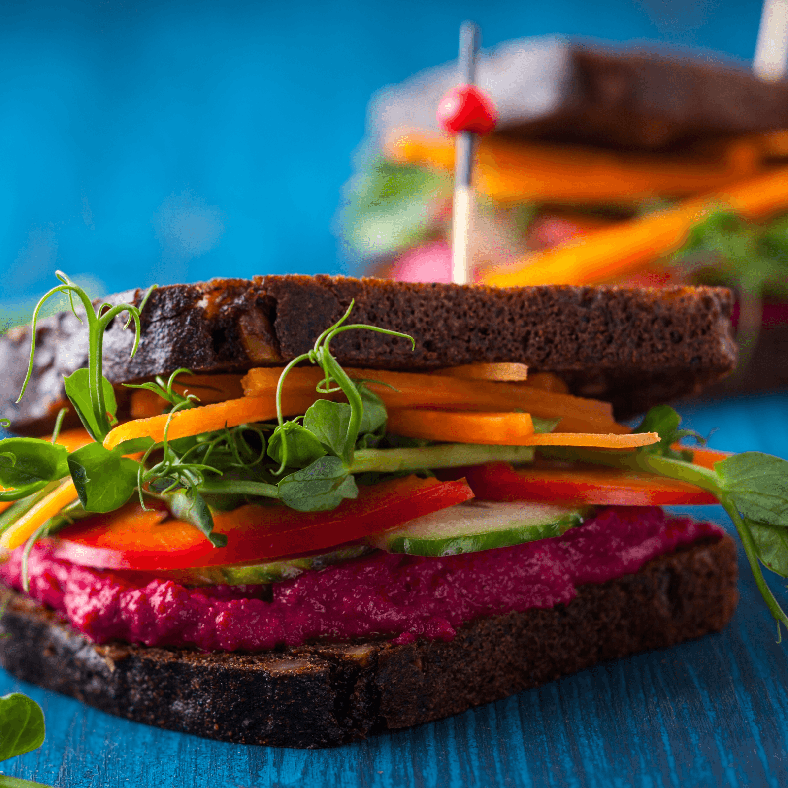 Sandwhich with colourful salad