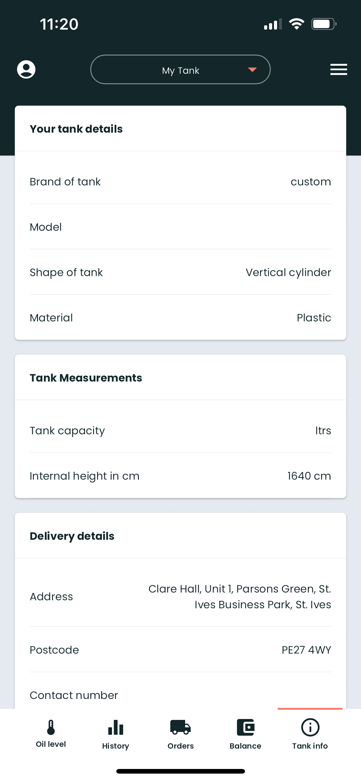Boiler Juice Ordering page