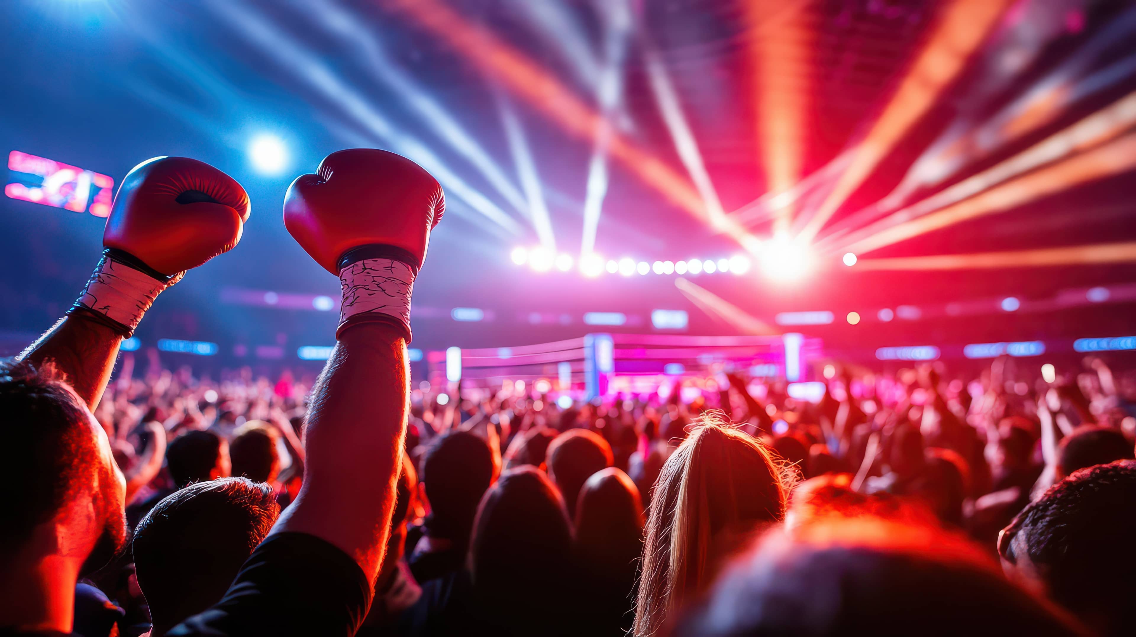 People at a boxing event