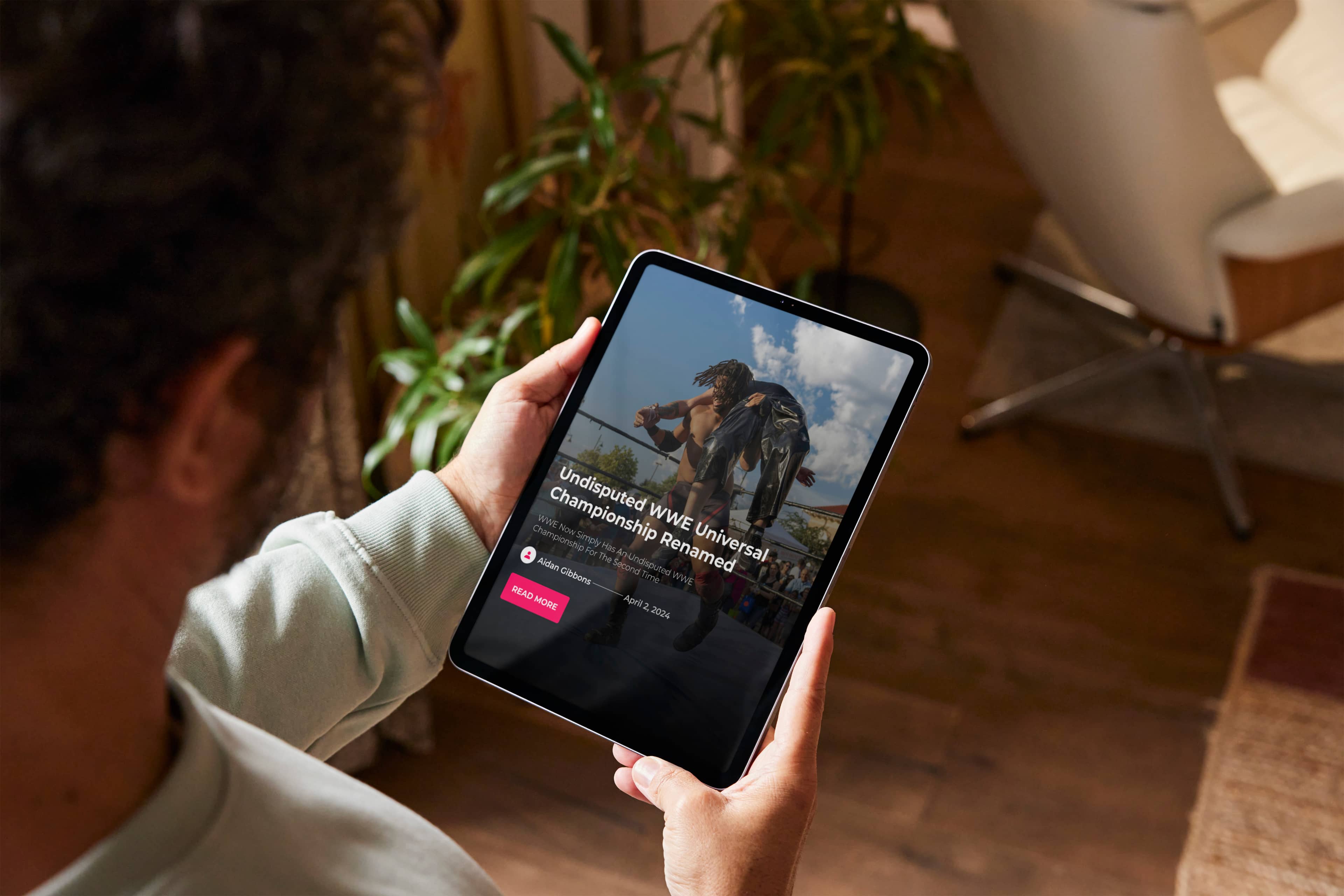 A person using the cultaholic website on an ipad