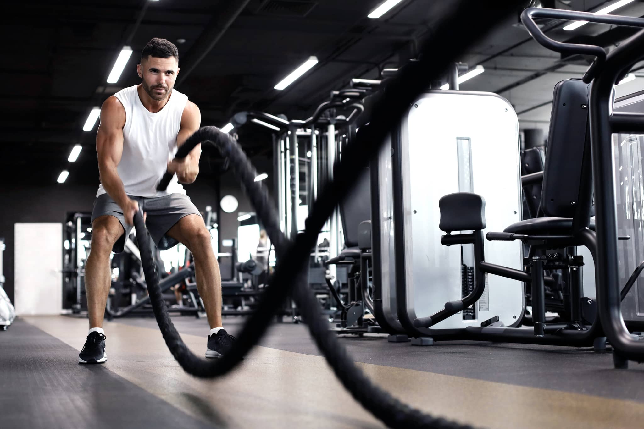 Man using the gym