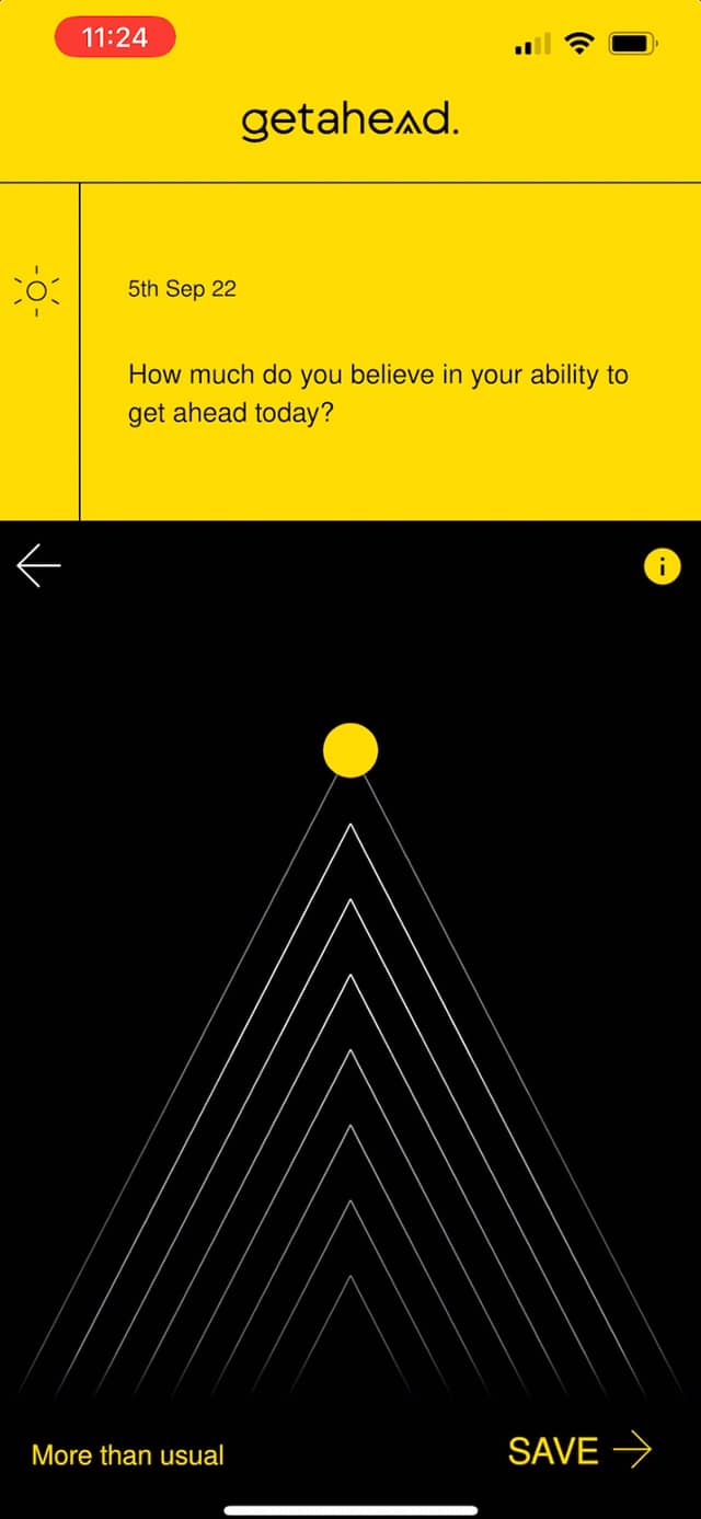 Getahead App user input