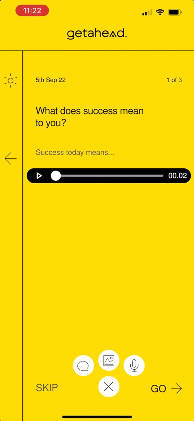 Getahead app journal