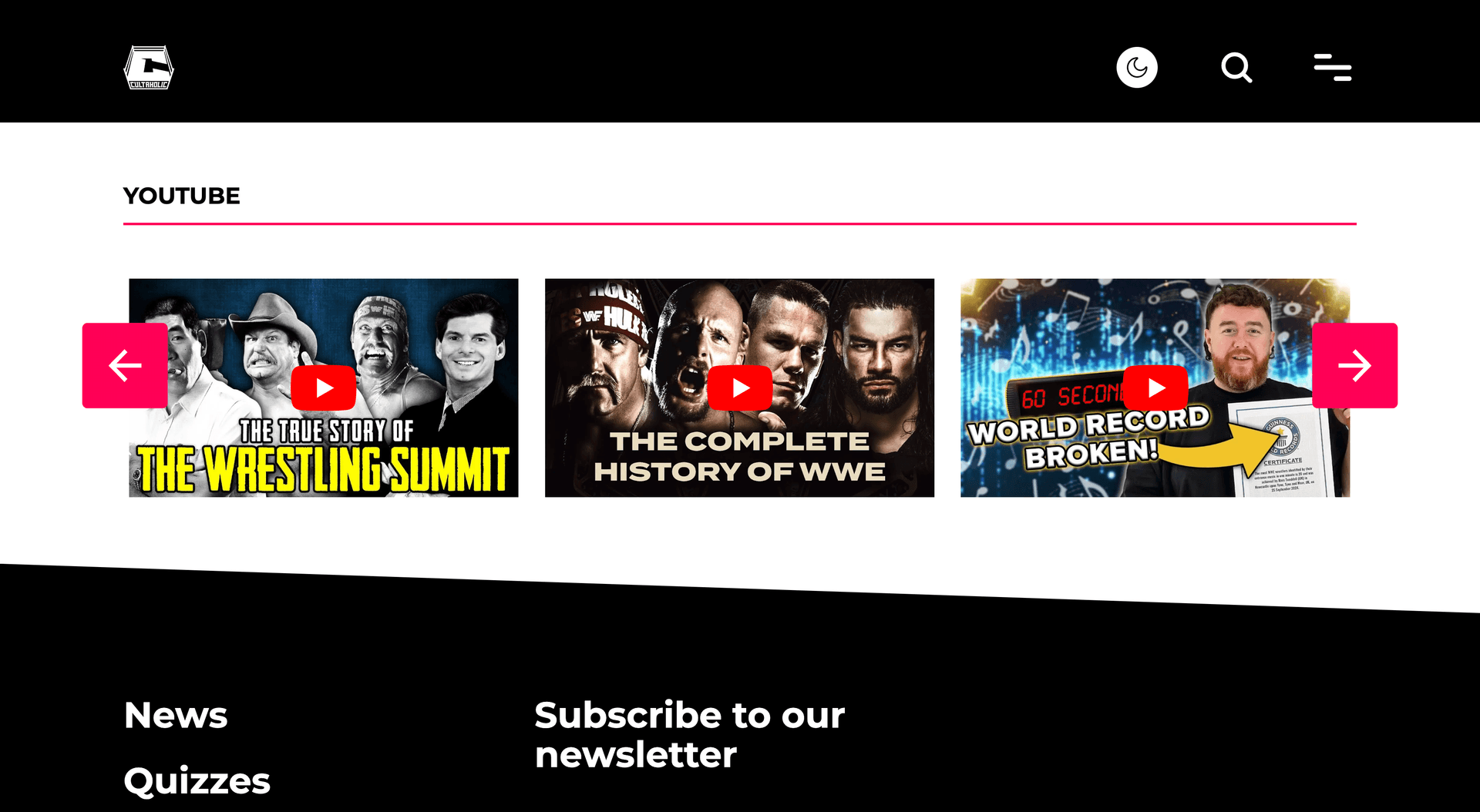 Cultaholic website icons