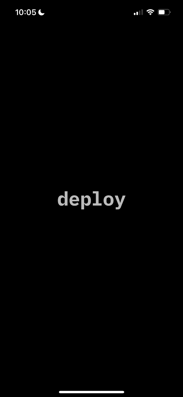 Deploy App splash screen