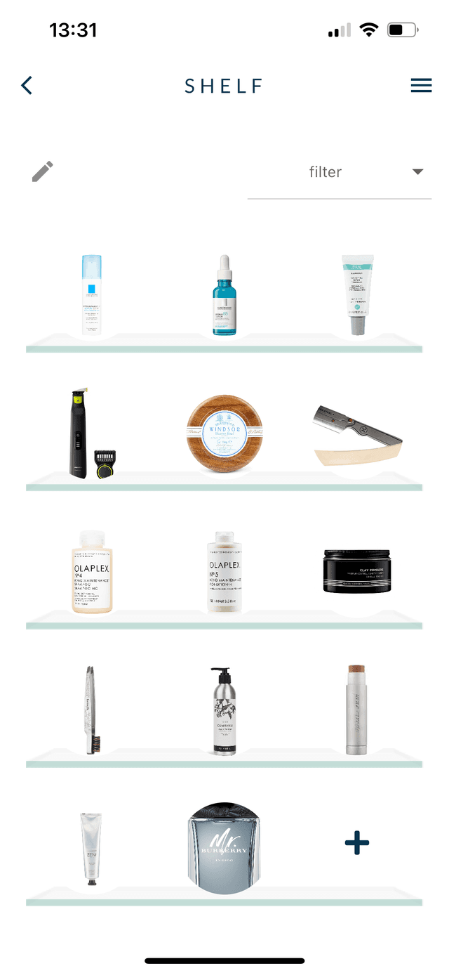 The SKIN App Homescreen