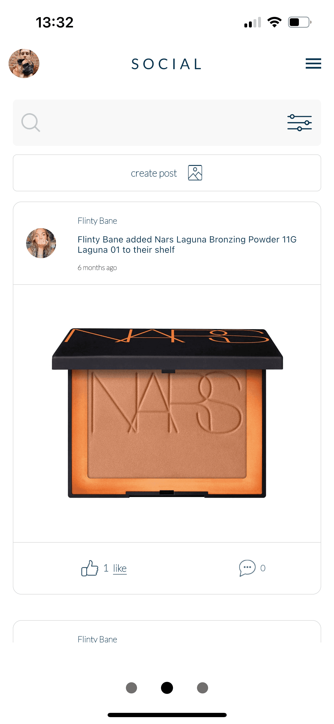 NARS blush on SKIN 