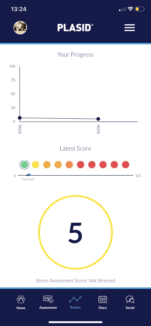 PLASID app scoring screen