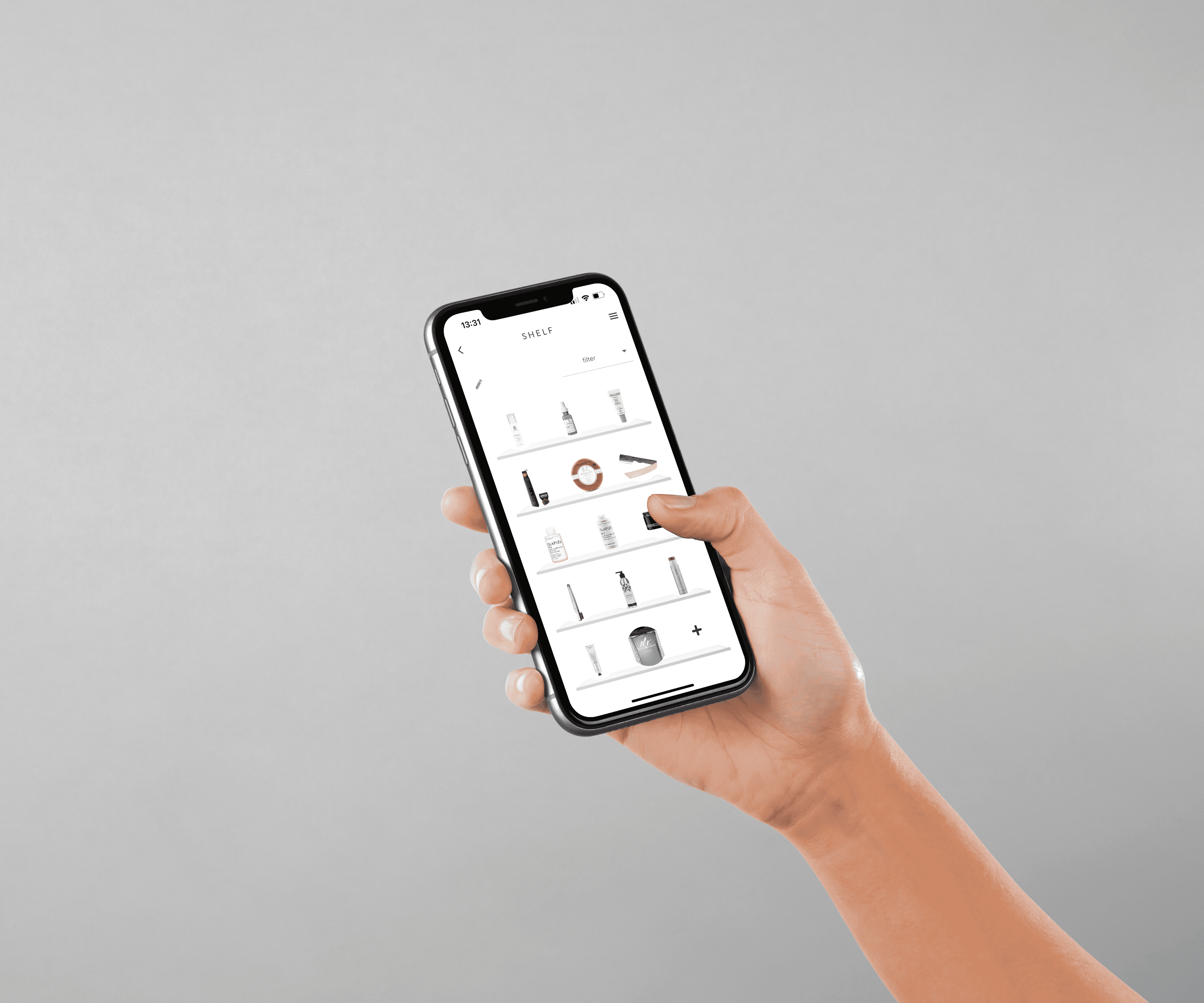 The SKIN app being used on an apple iPhone