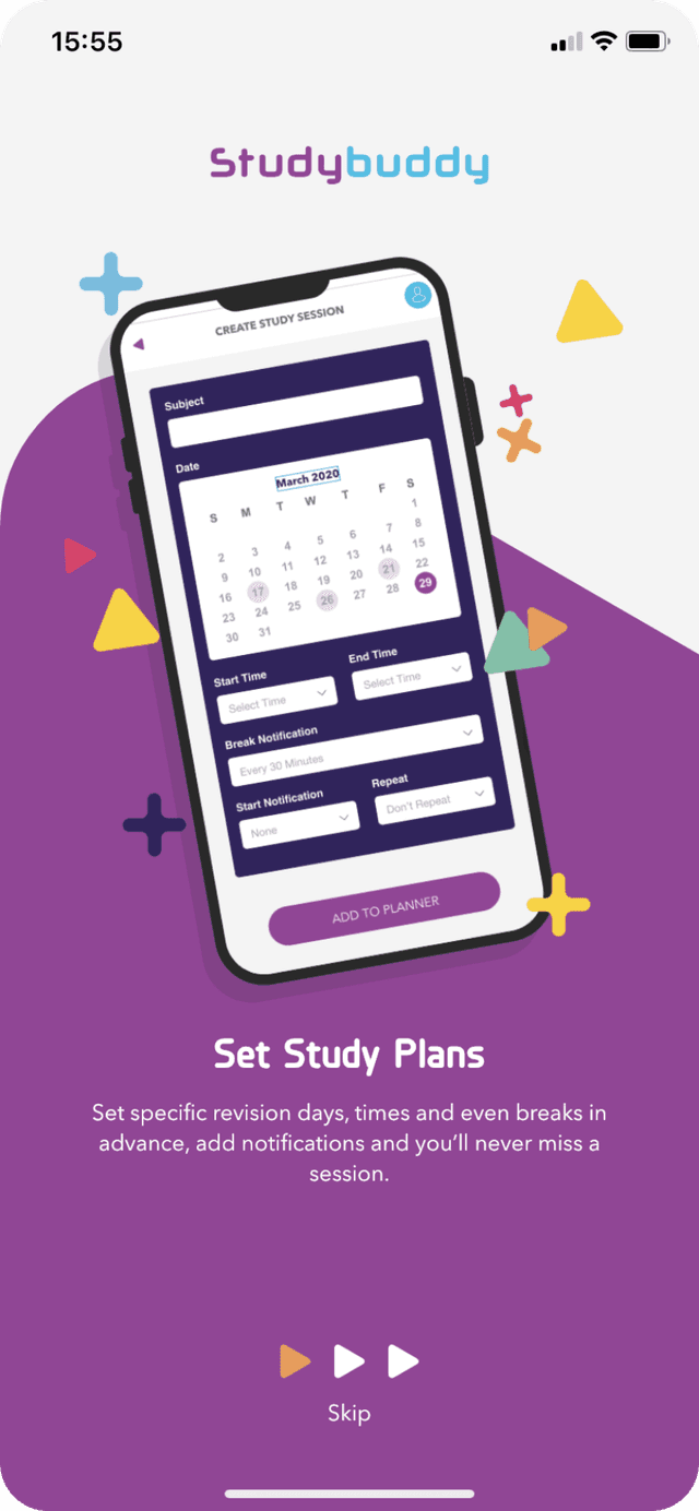 Study Buddy App Splash Screens 