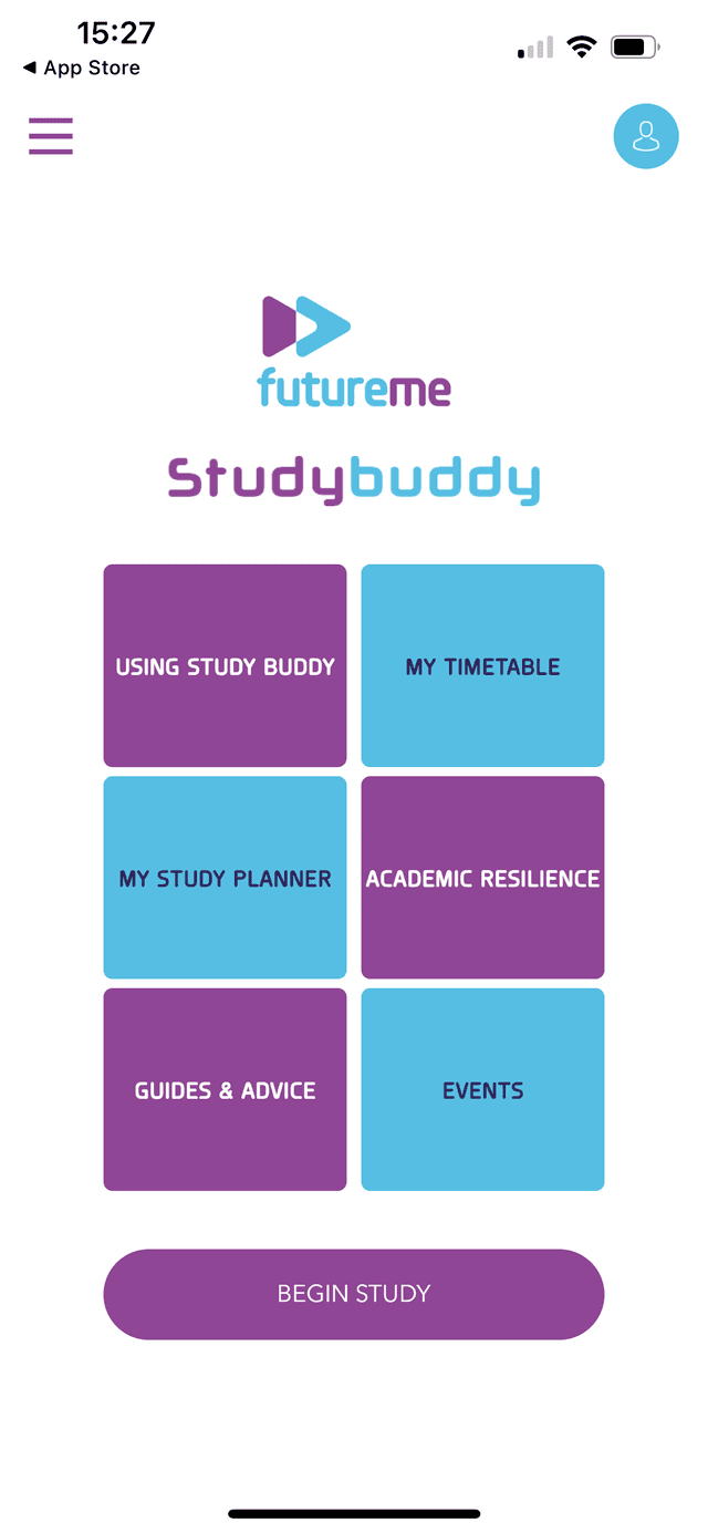 Study Buddy main menu
