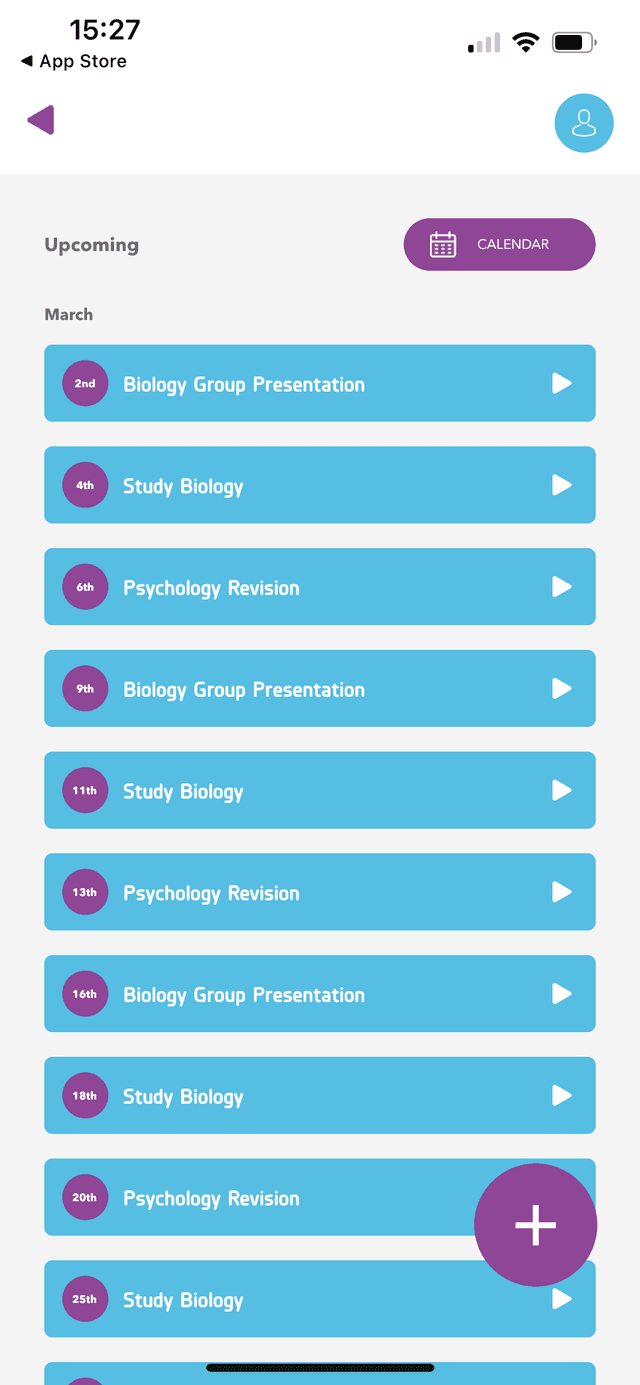 Study buddy schedule