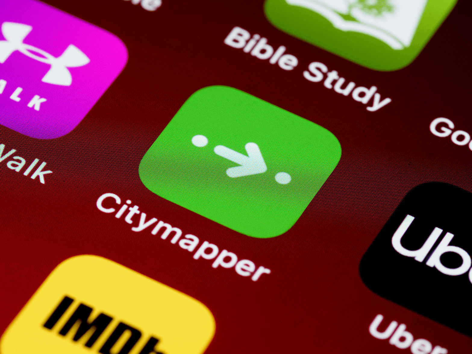 Citymapper app logo on iphone