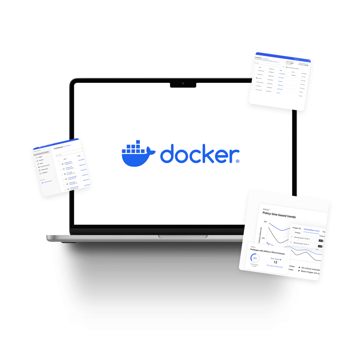 Docker logo on macbook