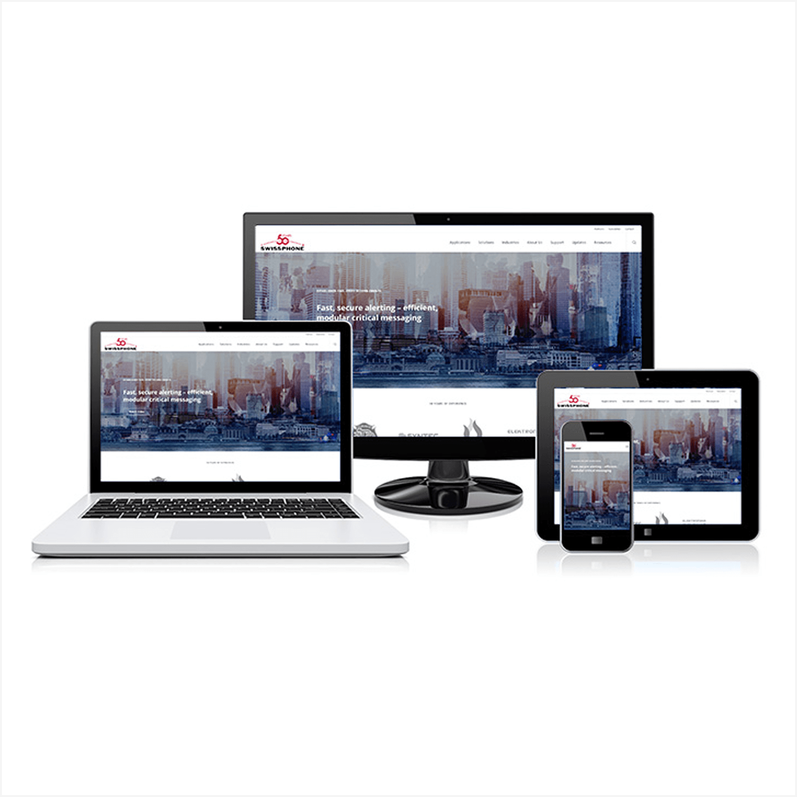 Swissphone website on desktop