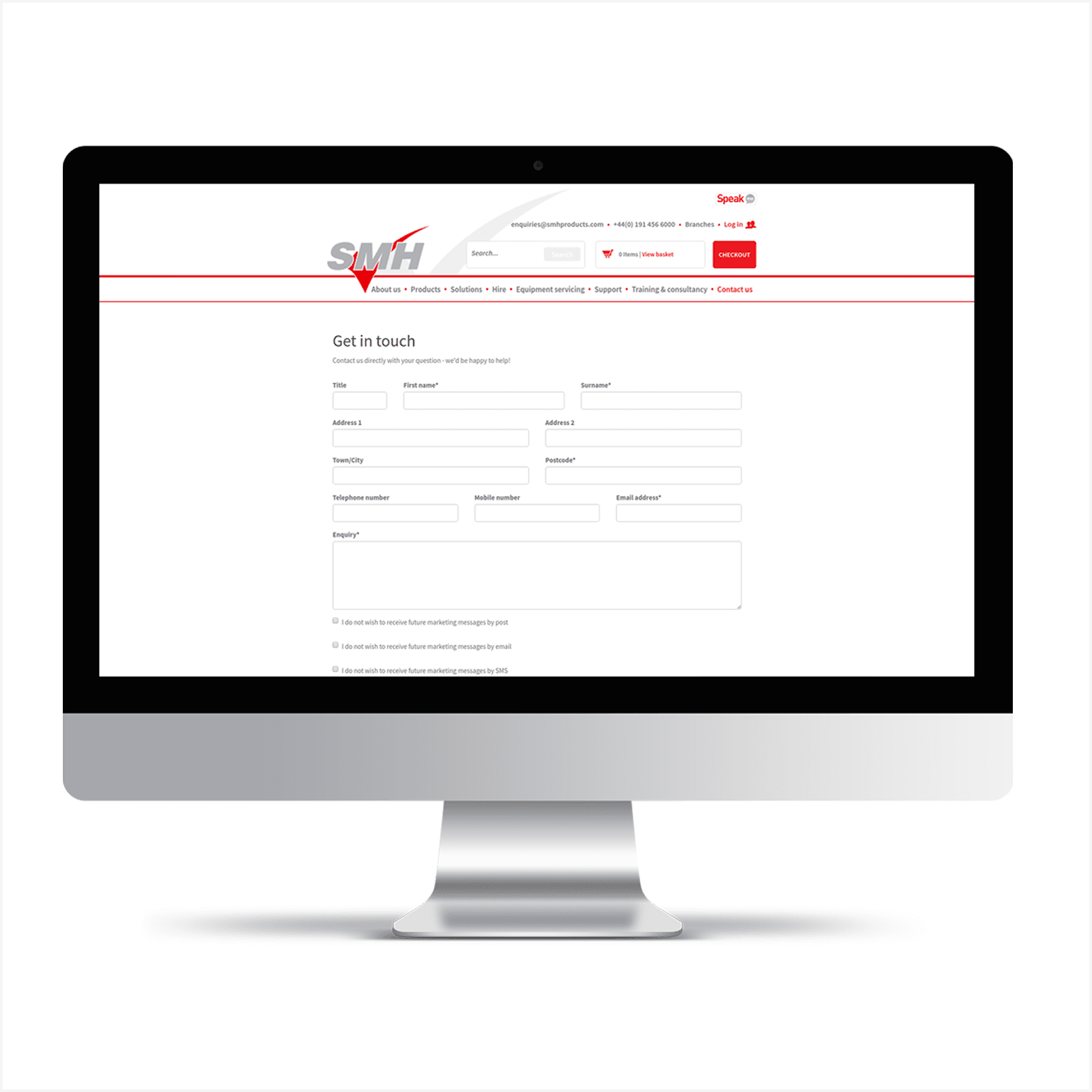 SMH Product page website