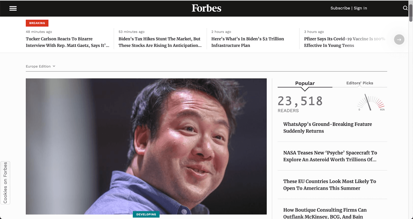 Forbes Homepage