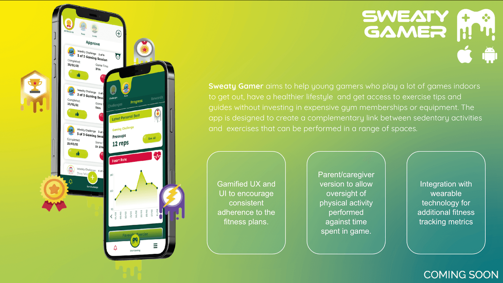 Sweaty Gamer App Overview Graphic
