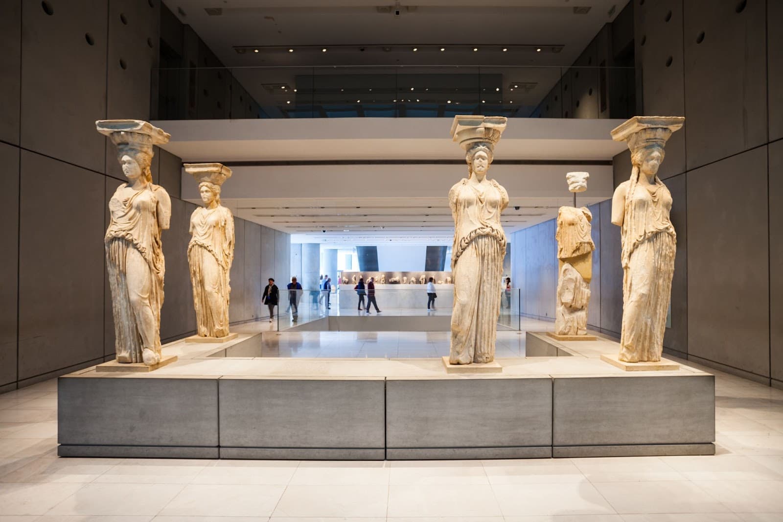 Muses in the acropolis museum athens