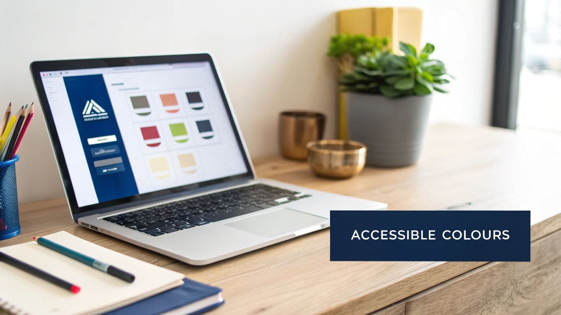 A Laptop showing colour blind friendly colours