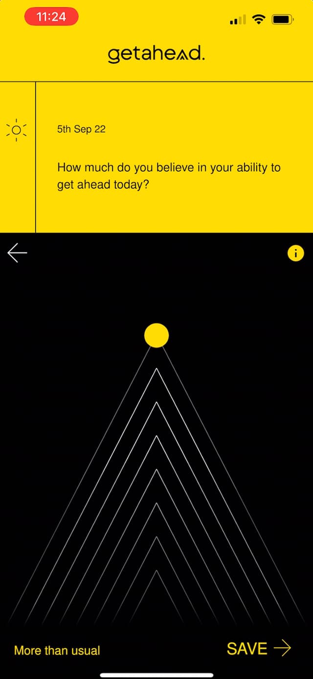 Getahead App user input