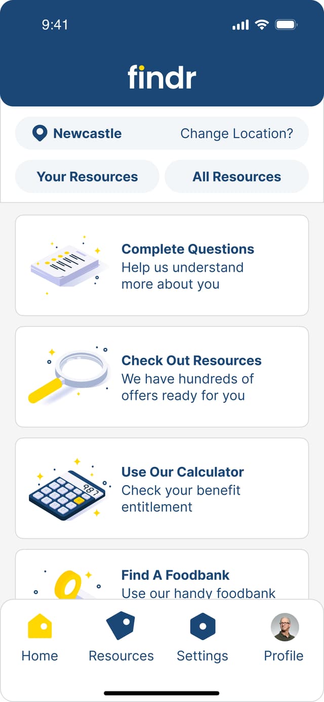 Findr App widgets