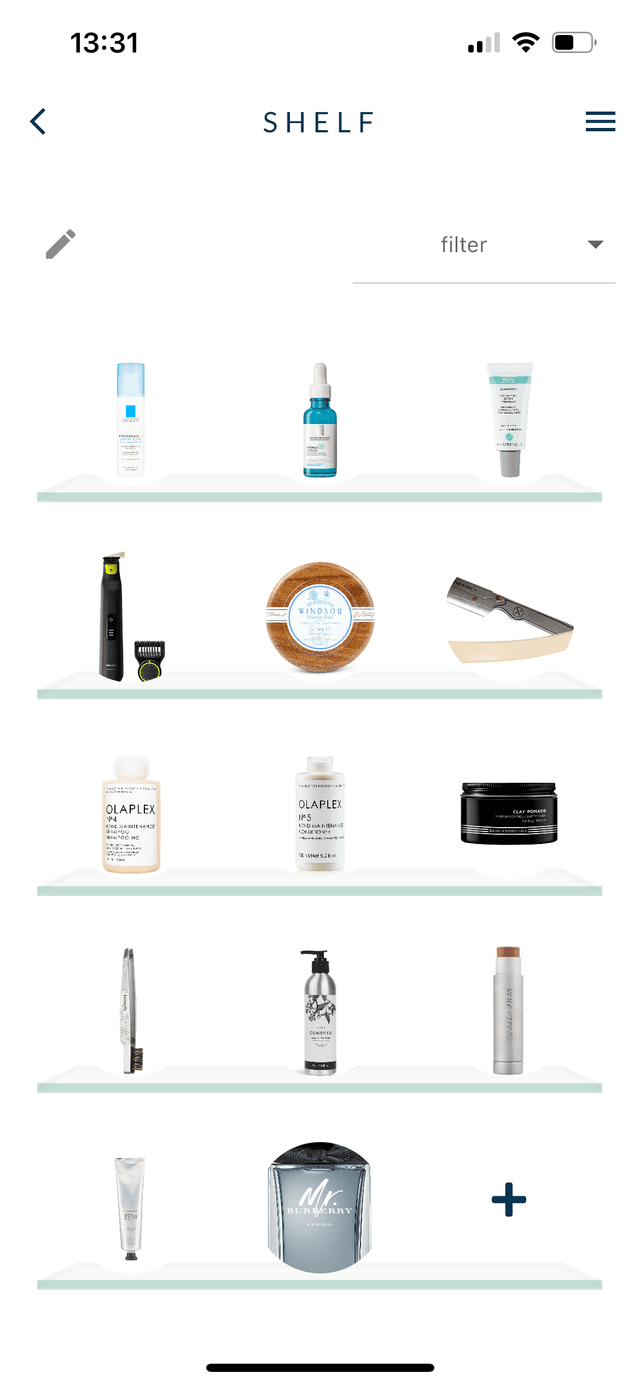 The SKIN App Homescreen