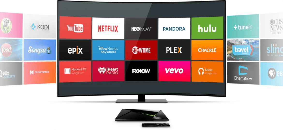 Samsung Smart TV showing various apps