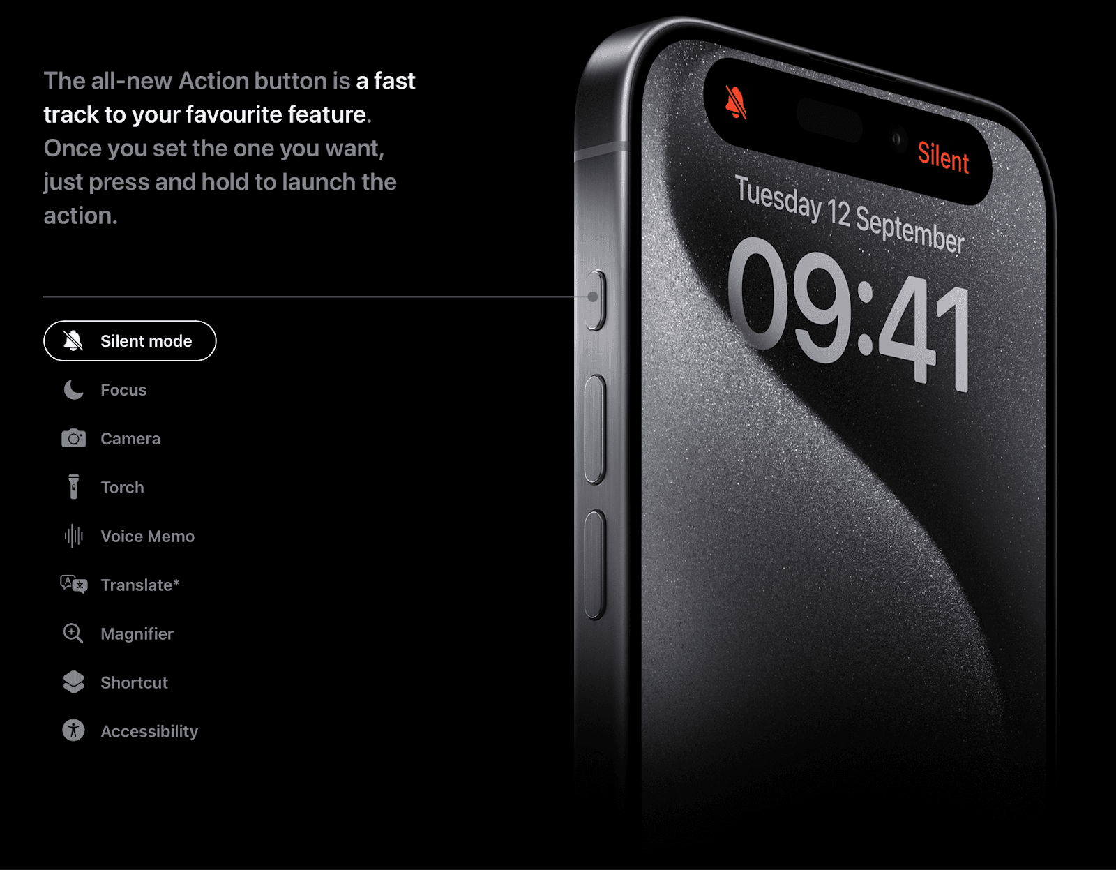 iPhone 15 action button